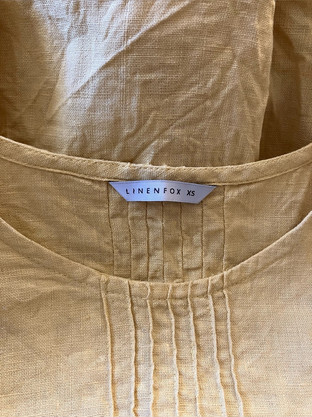 LinenFox Roni Mini Dress in Butter - Picture 5 of 5